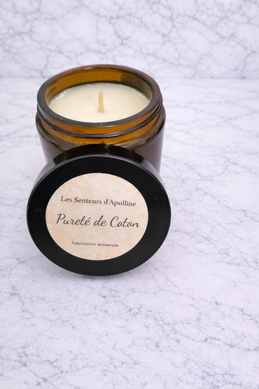 ✨ Bougie parfumée Pureté de Coton – 120 ml