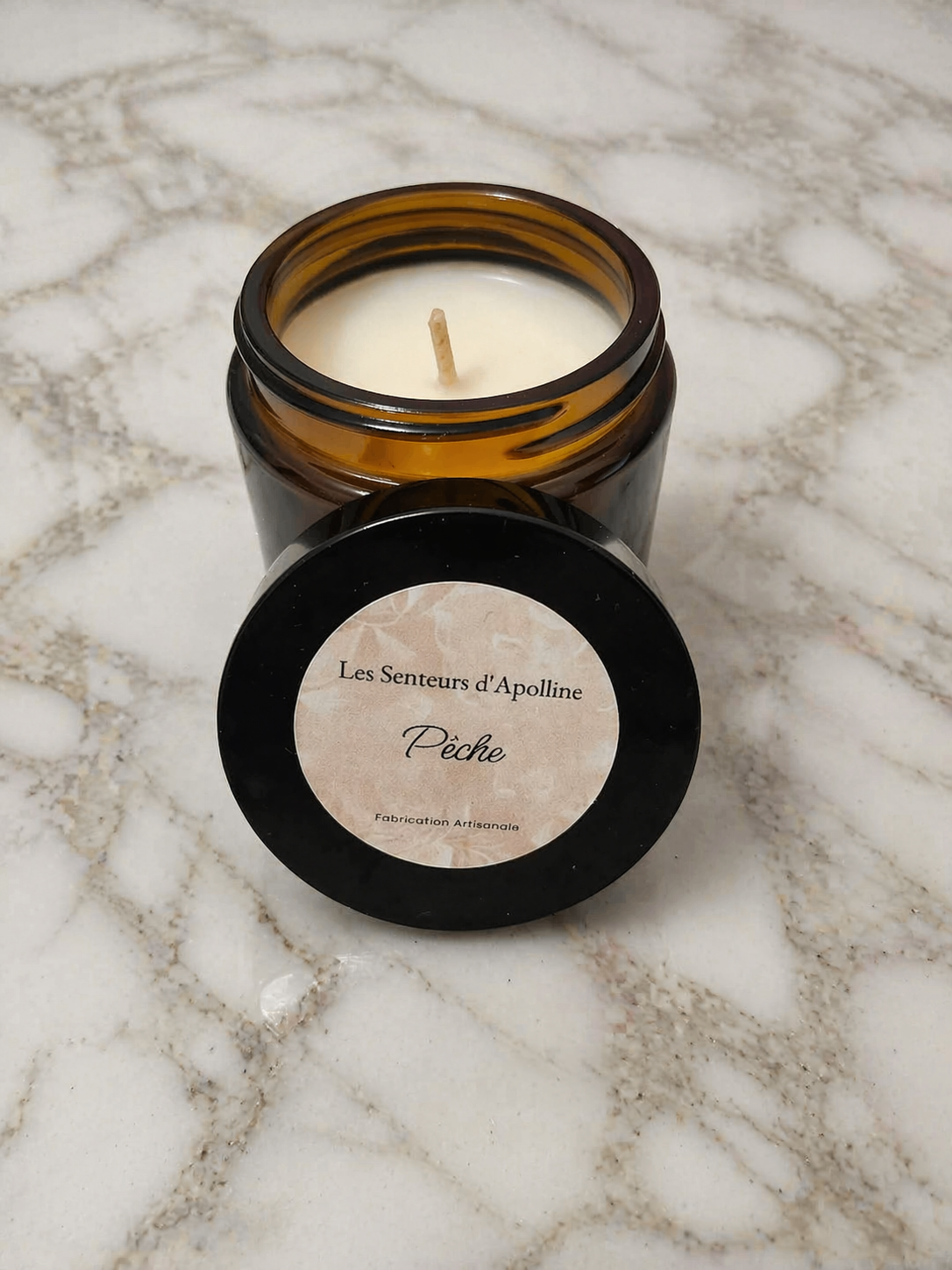 Bougie parfumée Pêche – 120 ml🍑